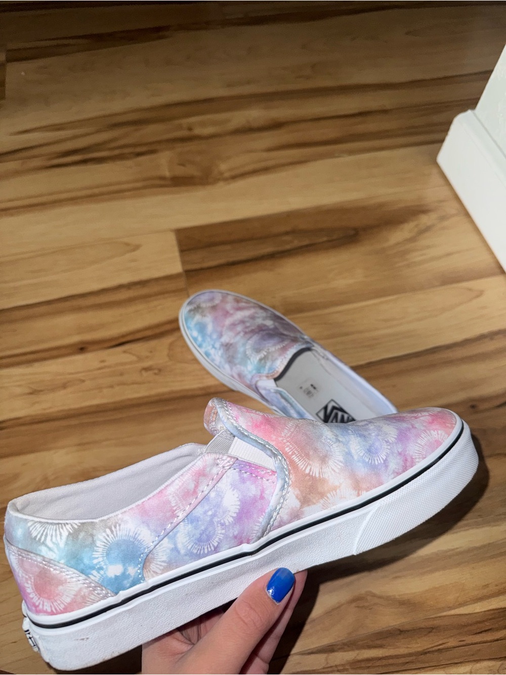 Vans Slip-On Sneakers - Pastel Tie-Dye Floral